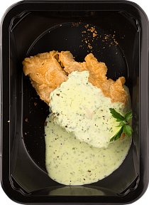 Рыба в сливочном песто